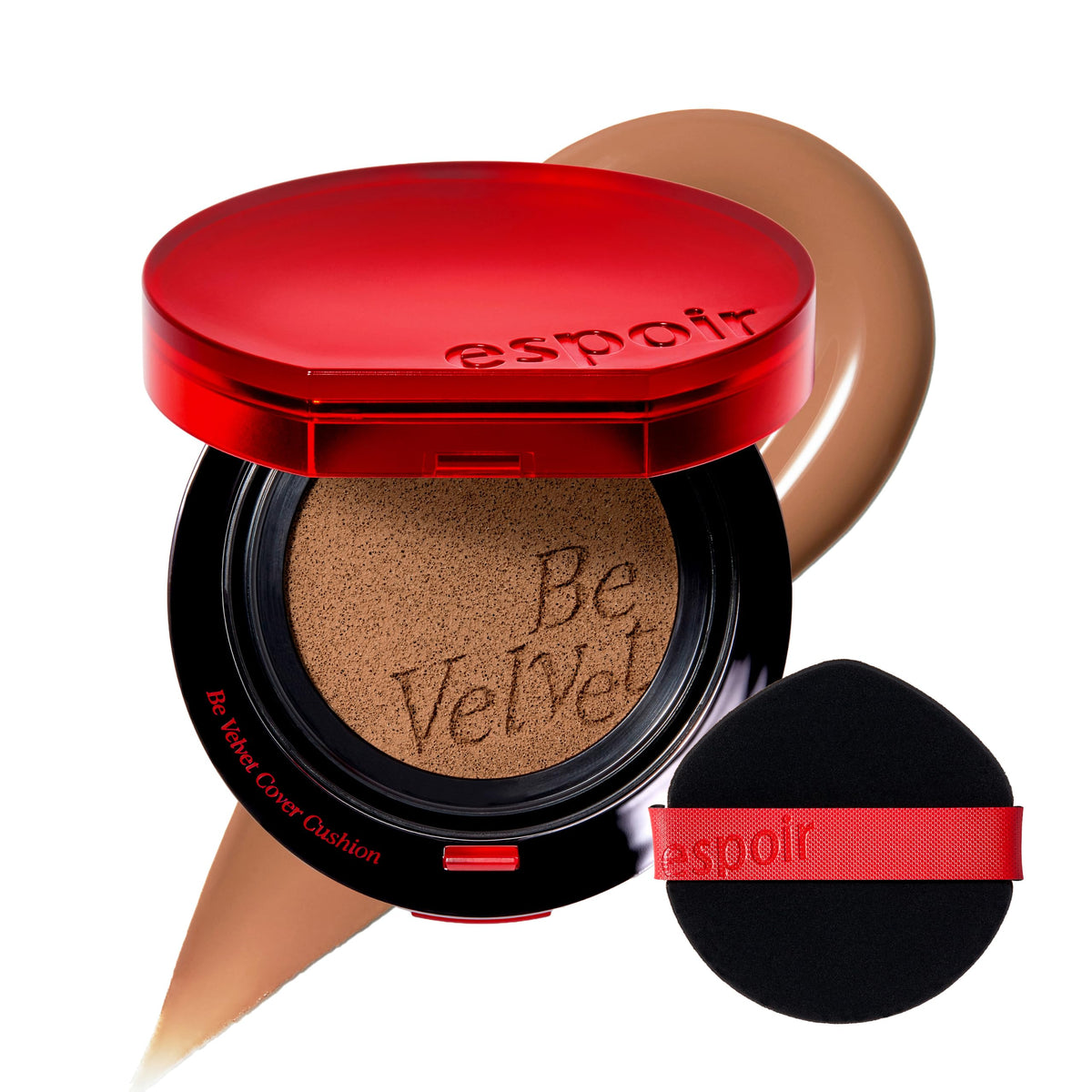 ESPOIR Be Velvet Cushion Foundation #23 Beige | Quick and Easy Coverage with Long-lasting Color by Zero Oxidation, Velvety Smooth Finish & Lightweight Formula, Vegan, Korean Makeup, 0.46 oz