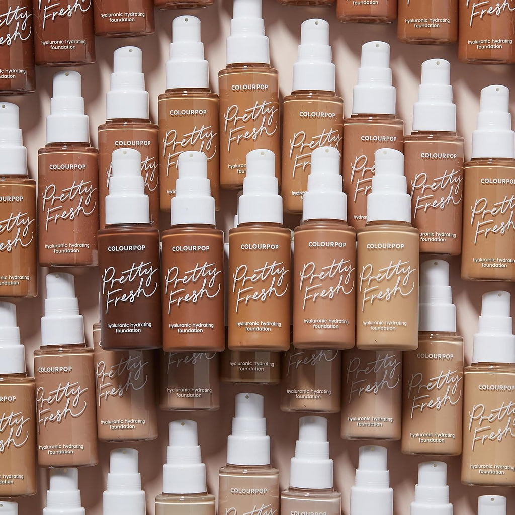 ColourPop Pretty Fresh Liquid Foundation - Hydrating Foundation with Medium, Buildable Coverage & a Natural Finish - Enriched with Hyaluronic Acid & Coconut Water - Light 60N (1 oz)