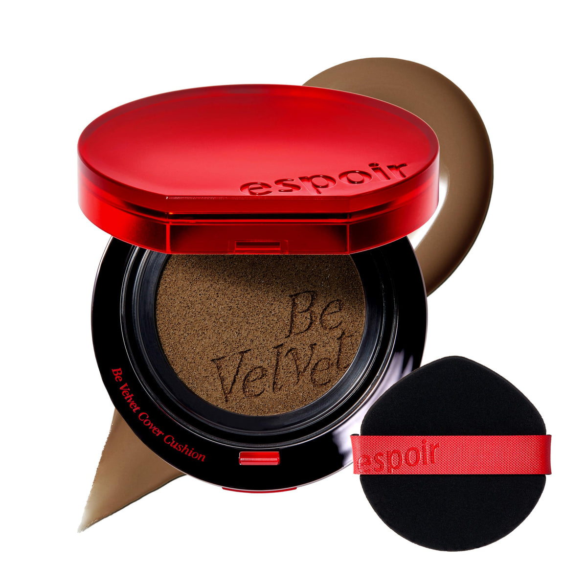 ESPOIR Be Velvet Cushion Foundation #23 Beige | Quick and Easy Coverage with Long-lasting Color by Zero Oxidation, Velvety Smooth Finish & Lightweight Formula, Vegan, Korean Makeup, 0.46 oz