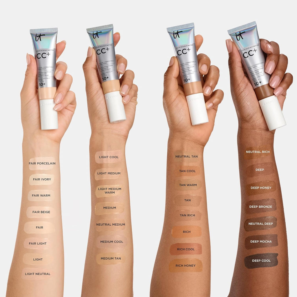IT Cosmetics CC+ Cream with SPF 50+ Full Coverage Foundation Natural Finish