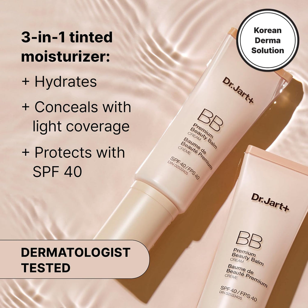 Dr.Jart+ Premium Beauty Balm Korean Tinted Moisturizer with SPF and Niacinamide | bb cream | Korean Makeup
