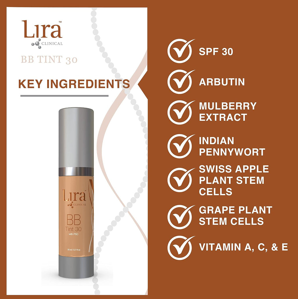 Lira Clinical BB SPF 30 Tinted BB Cream - Plant Stem Cells - 0.7oz