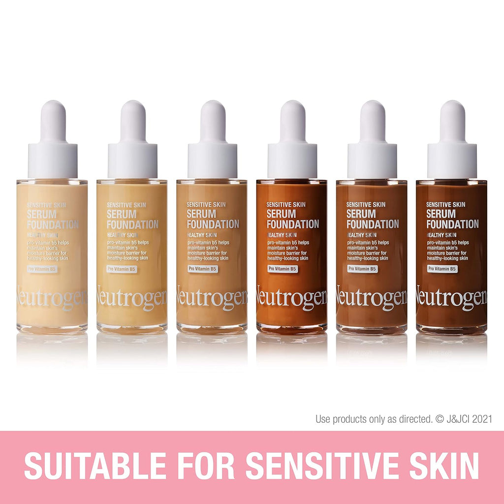 Neutrogena Sensitive Skin Serum Foundation, Light 02, 1 oz
