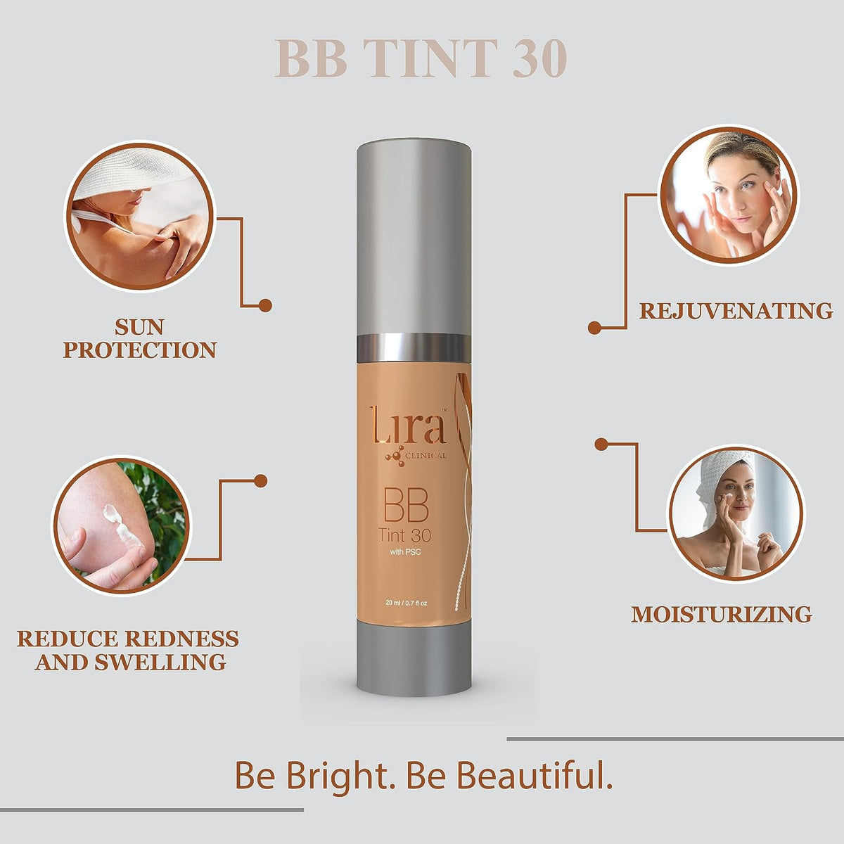 Lira Clinical BB SPF 30 Tinted BB Cream - Plant Stem Cells - 0.7oz