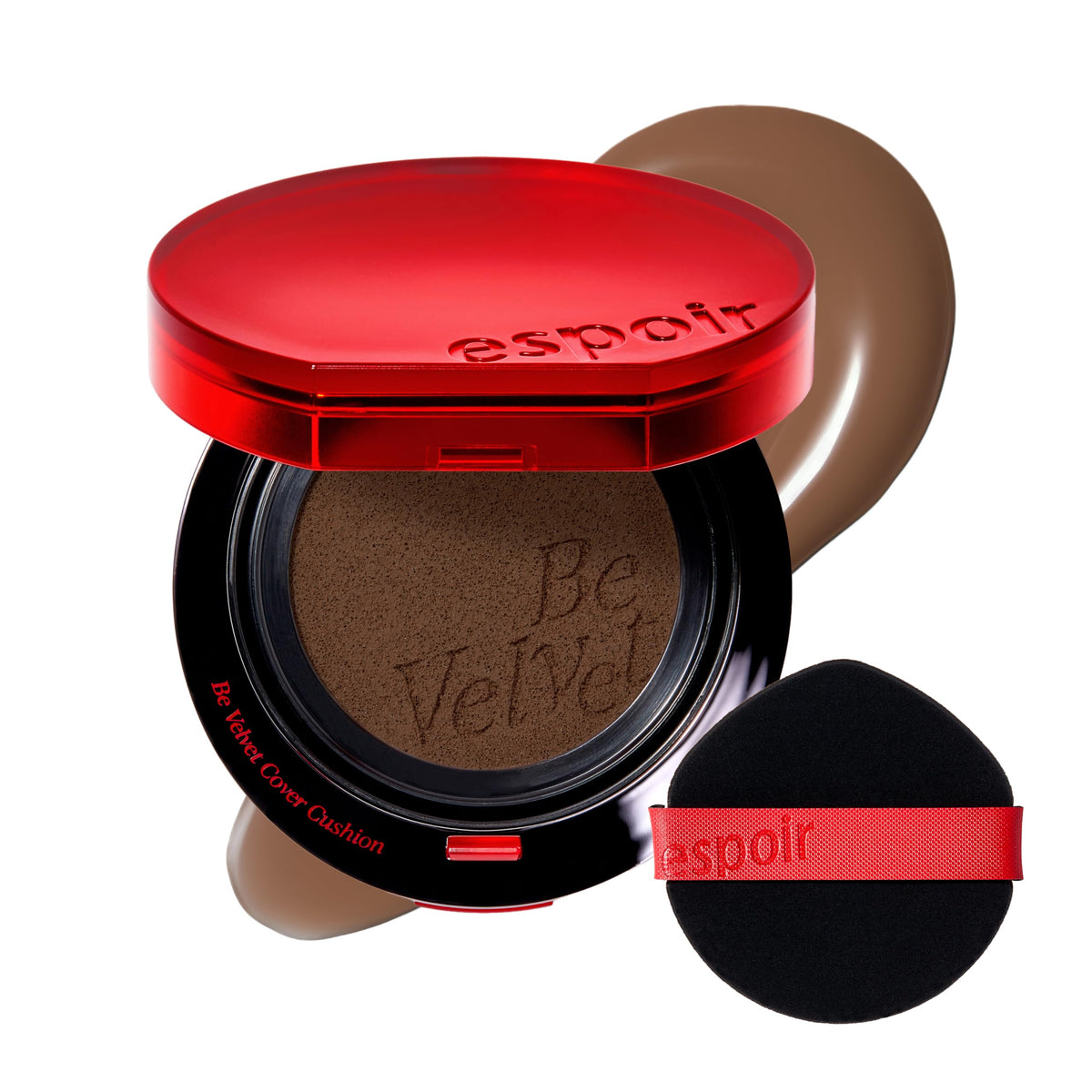 ESPOIR Be Velvet Cushion Foundation #23 Beige | Quick and Easy Coverage with Long-lasting Color by Zero Oxidation, Velvety Smooth Finish & Lightweight Formula, Vegan, Korean Makeup, 0.46 oz
