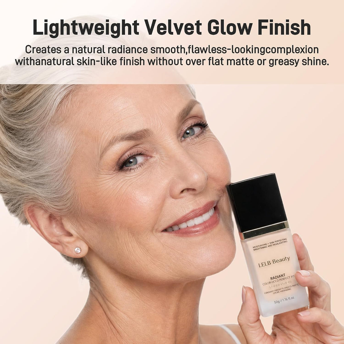Matte Foundation For Oily Skin Full Coverage Lightweight Face Makeup 1.23oz