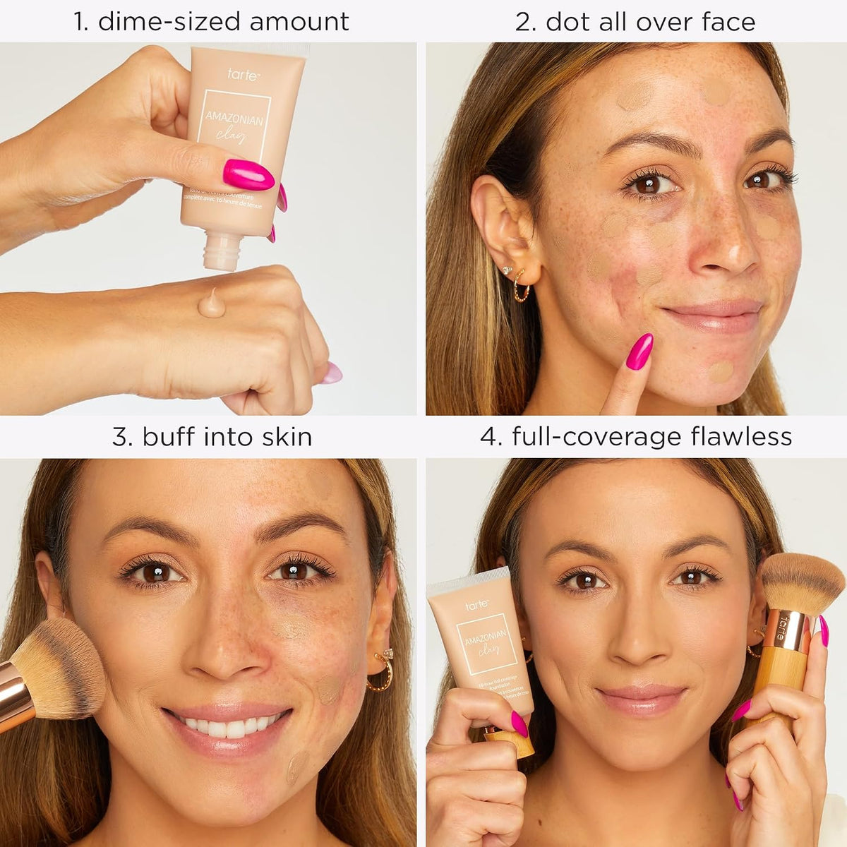 tarte Amazonian clay 16-hour full coverage foundation – Matte Finish Foundation with Amazonian Clay & Vitamin E for Hydration & Smooth Looking Skin, Vegan & Cruelty Free