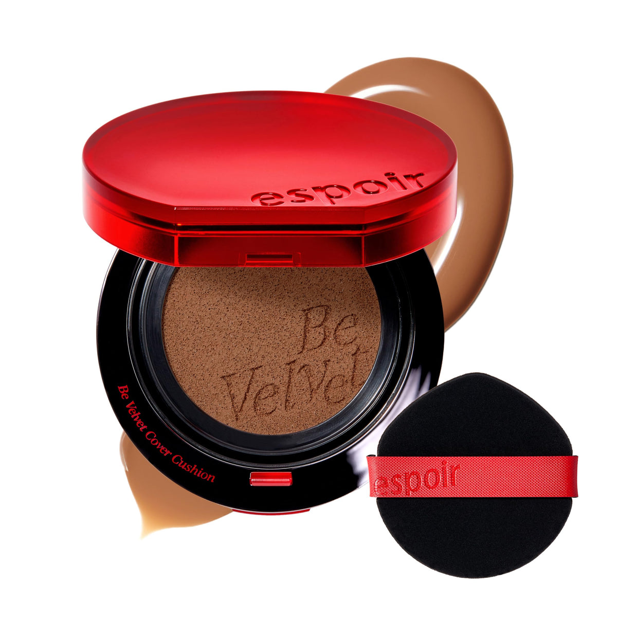 ESPOIR Be Velvet Cushion Foundation #23 Beige | Quick and Easy Coverage with Long-lasting Color by Zero Oxidation, Velvety Smooth Finish & Lightweight Formula, Vegan, Korean Makeup, 0.46 oz