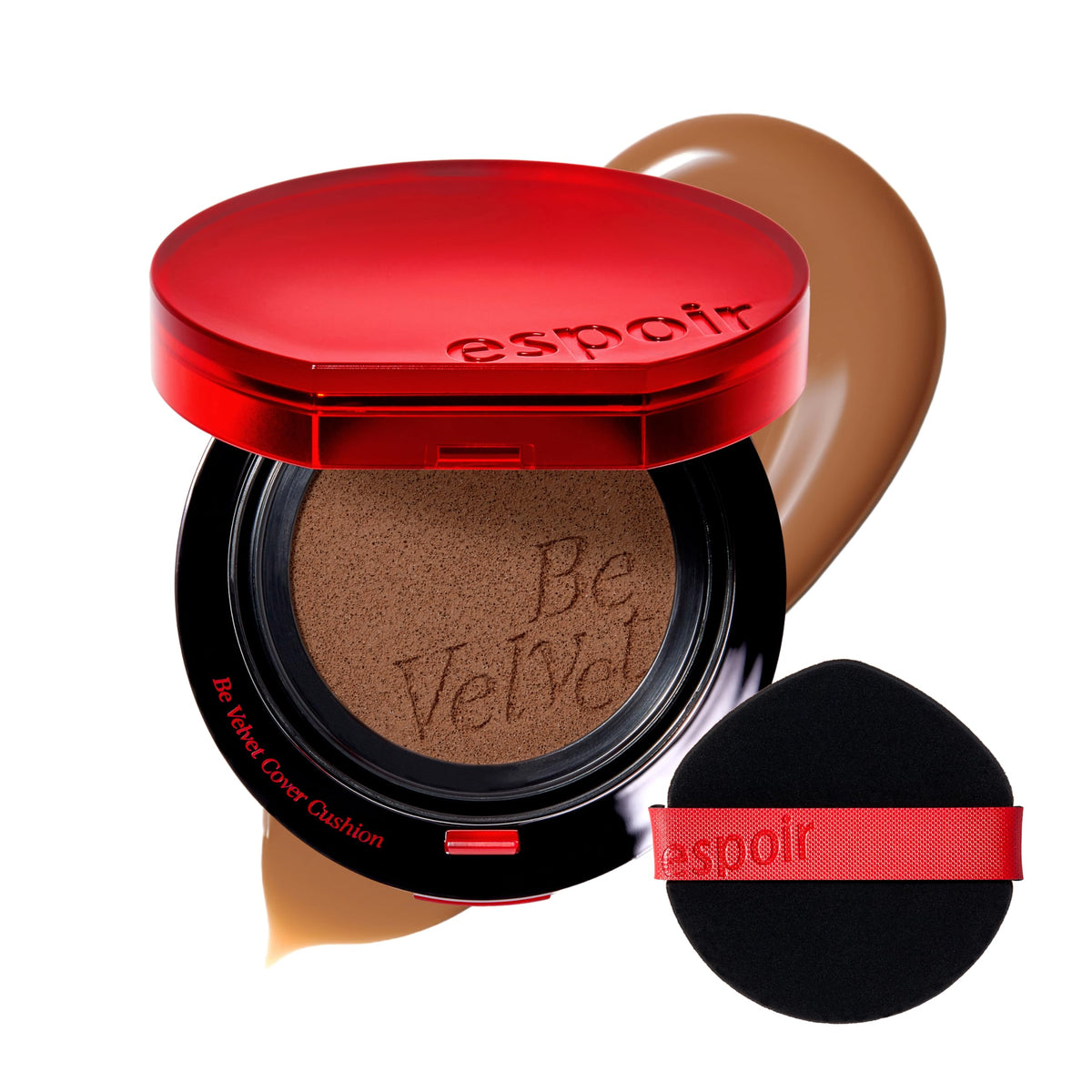 ESPOIR Be Velvet Cushion Foundation #23 Beige | Quick and Easy Coverage with Long-lasting Color by Zero Oxidation, Velvety Smooth Finish & Lightweight Formula, Vegan, Korean Makeup, 0.46 oz