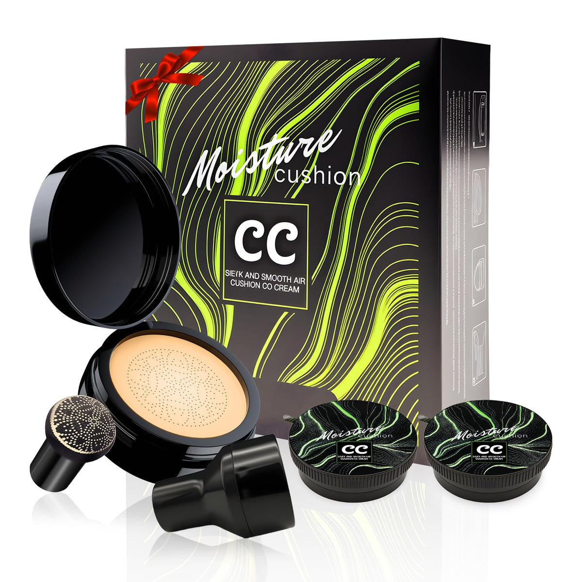 Cushion Foundation Concealer Full Coverage CC Cream, Natural