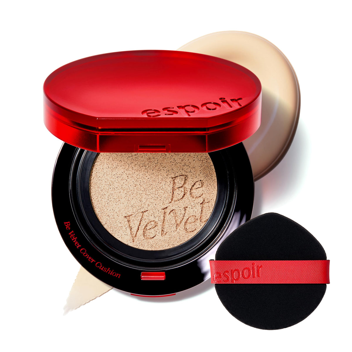 ESPOIR Be Velvet Cushion Foundation #23 Beige | Quick and Easy Coverage with Long-lasting Color by Zero Oxidation, Velvety Smooth Finish & Lightweight Formula, Vegan, Korean Makeup, 0.46 oz