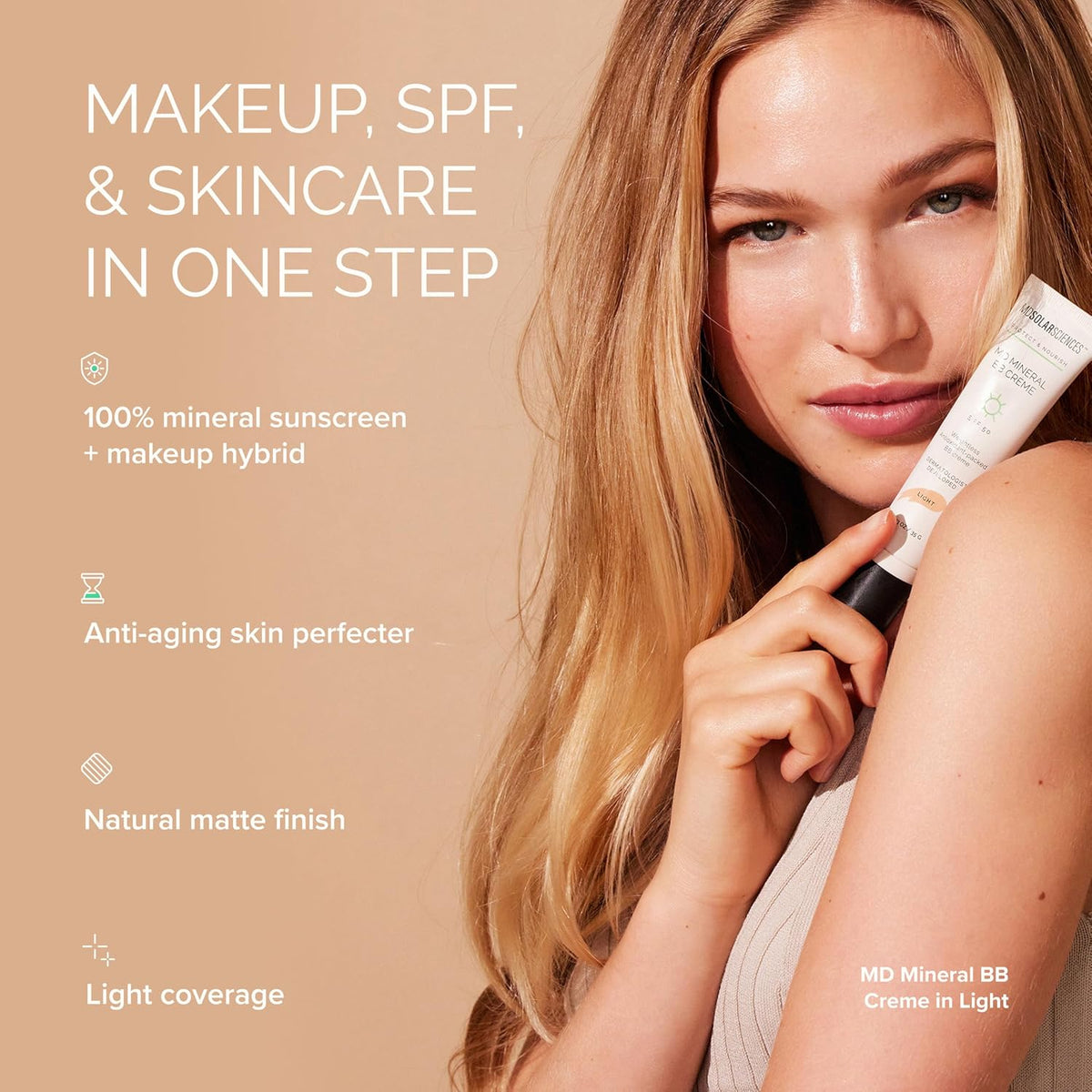 MDSolarSciences Crème Mineral Beauty Balm SPF 50 OilFree Tinted Matte BB Crème