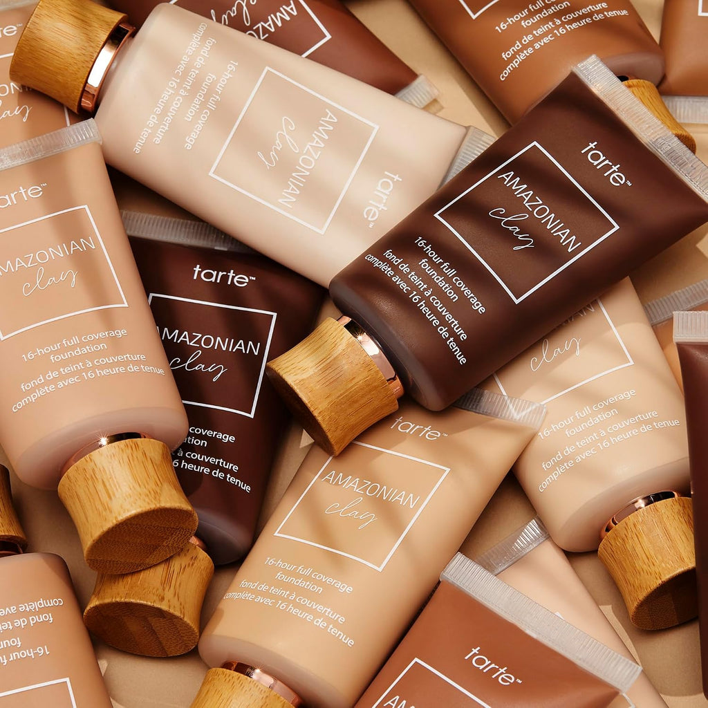 tarte Amazonian clay 16-hour full coverage foundation – Matte Finish Foundation with Amazonian Clay & Vitamin E for Hydration & Smooth Looking Skin, Vegan & Cruelty Free