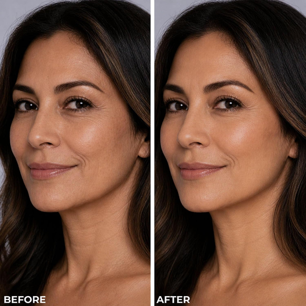 LUMINESS Liquid Mirage Color Changing Foundation for Mature Skin, Skincare-Infused Makeup with Hyaluronic Acid & Vitamin E, Hydrating Liquid Foundation & Concealer Hybrid, Hypoallergenic (Medium)