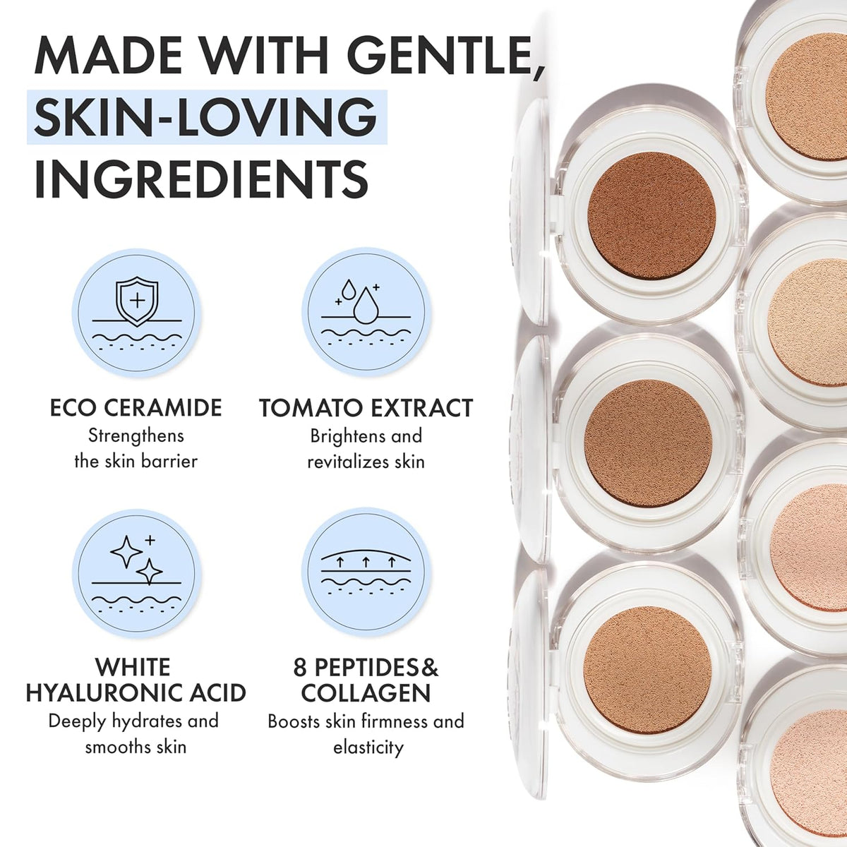 AMUSE SEOUL Ceramic Skin Perfector Cushion Foundation (02 VANILLA), Flawless Coverage, Semi Matte Glow, Long Lasting, Lightweight Satin Finish, Vegan, Korean Beauty Makeup (15g)