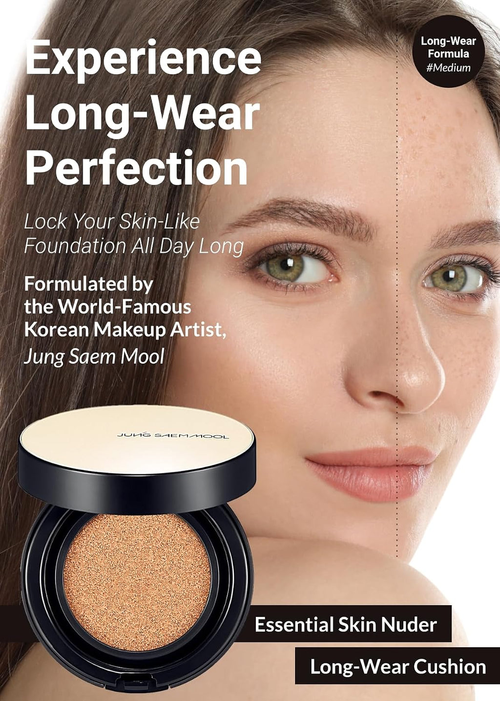 Skin Nuder Longwear Cushion | Refill Included (SPF 50, 21 Medium)