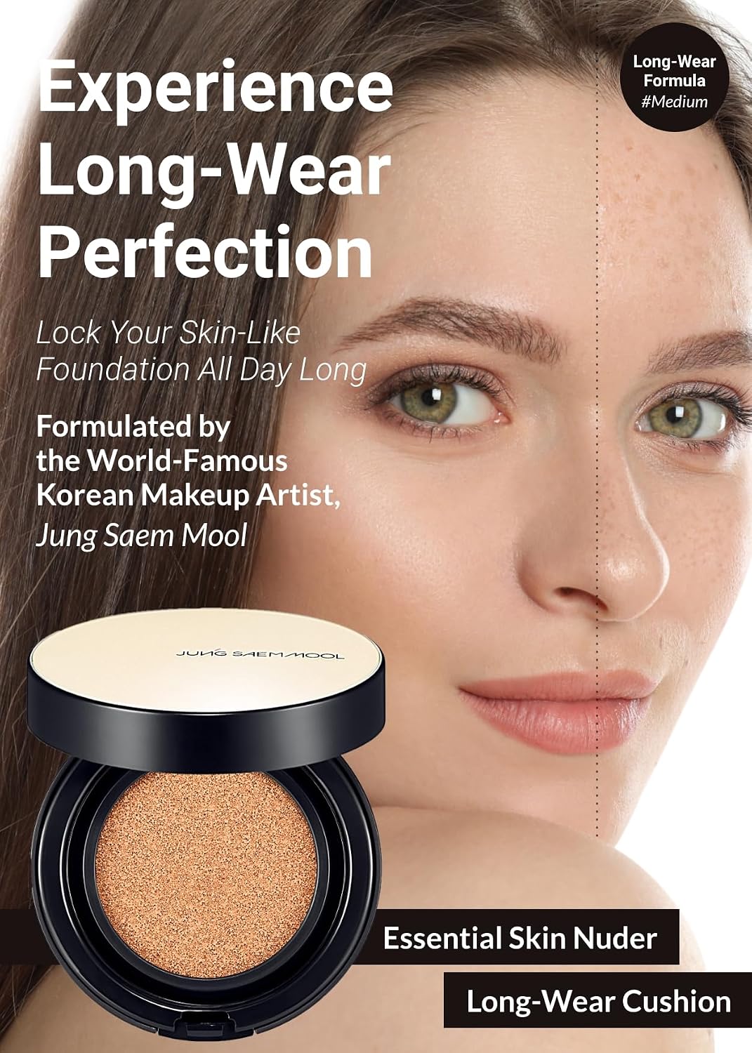 Skin Nuder Longwear Cushion | Refill Included (SPF 50, 21 Medium)
