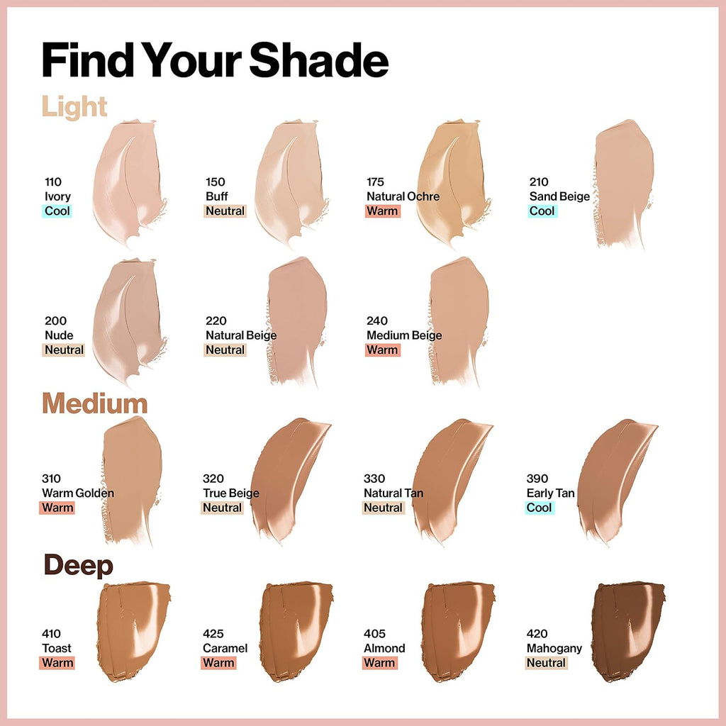 Revlon ColorStay Full Cover Foundation, 310 Warm Golden, 1.0 fl oz