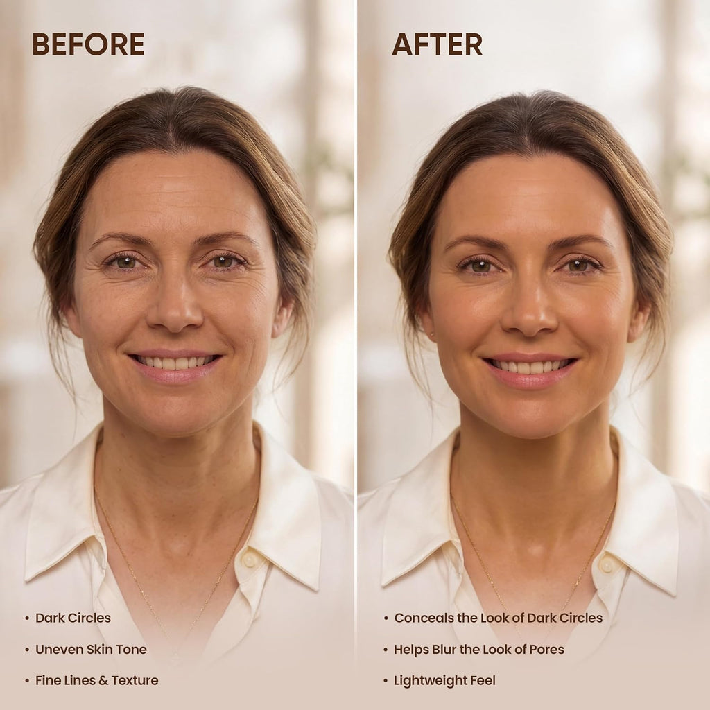 LUVIE Glow Foundation for Mature Skin - Cushion Foundation - IVORY