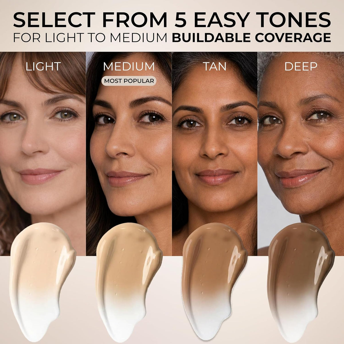 LUMINESS Liquid Mirage w/SPF 50 Color Adjusting Foundation Kit - Color Changing Foundation, SPF 50 Primer & Makeup Brush, Face Makeup for Mature Skin, 4in1 Liquid Foundation, Concealer & Moisturizer