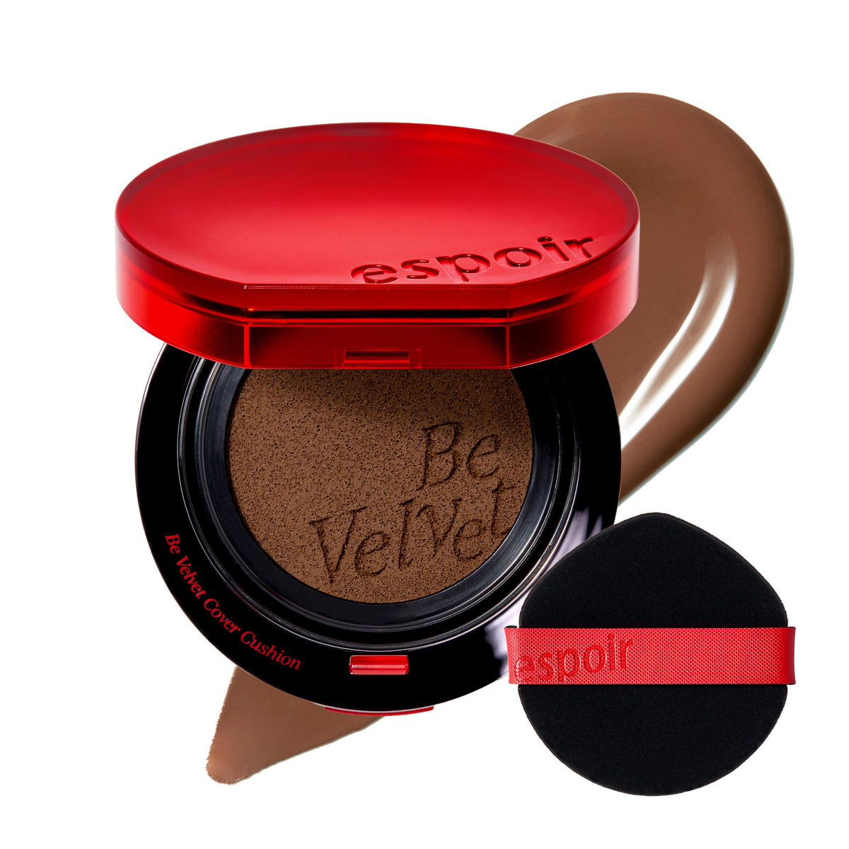 ESPOIR Be Velvet Cushion Foundation #23 Beige | Quick and Easy Coverage with Long-lasting Color by Zero Oxidation, Velvety Smooth Finish & Lightweight Formula, Vegan, Korean Makeup, 0.46 oz