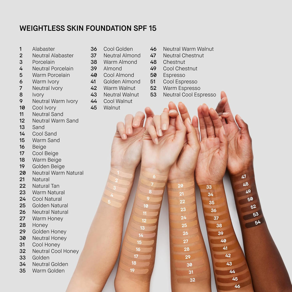 Bobbi Brown Weightless Skin Foundation SPF 15 | Oil-Controlling Liquid Foundation with 24-Hour Hydration | Medium Coverage Natural Matte Finish for All Skin Types