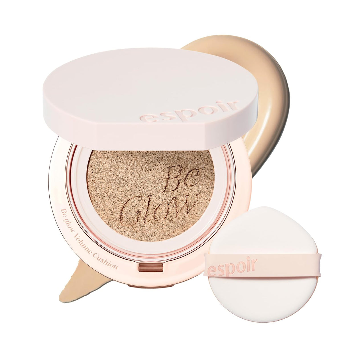 Espoir Be Glow Volume Cushion Foundation #23 Beige | Dewy & Radiant Finish for Long-Lasting Hydration, Quick and Easy Coverage, Lightweight Formula, Vegan, Korean Makeup, 0.46 oz