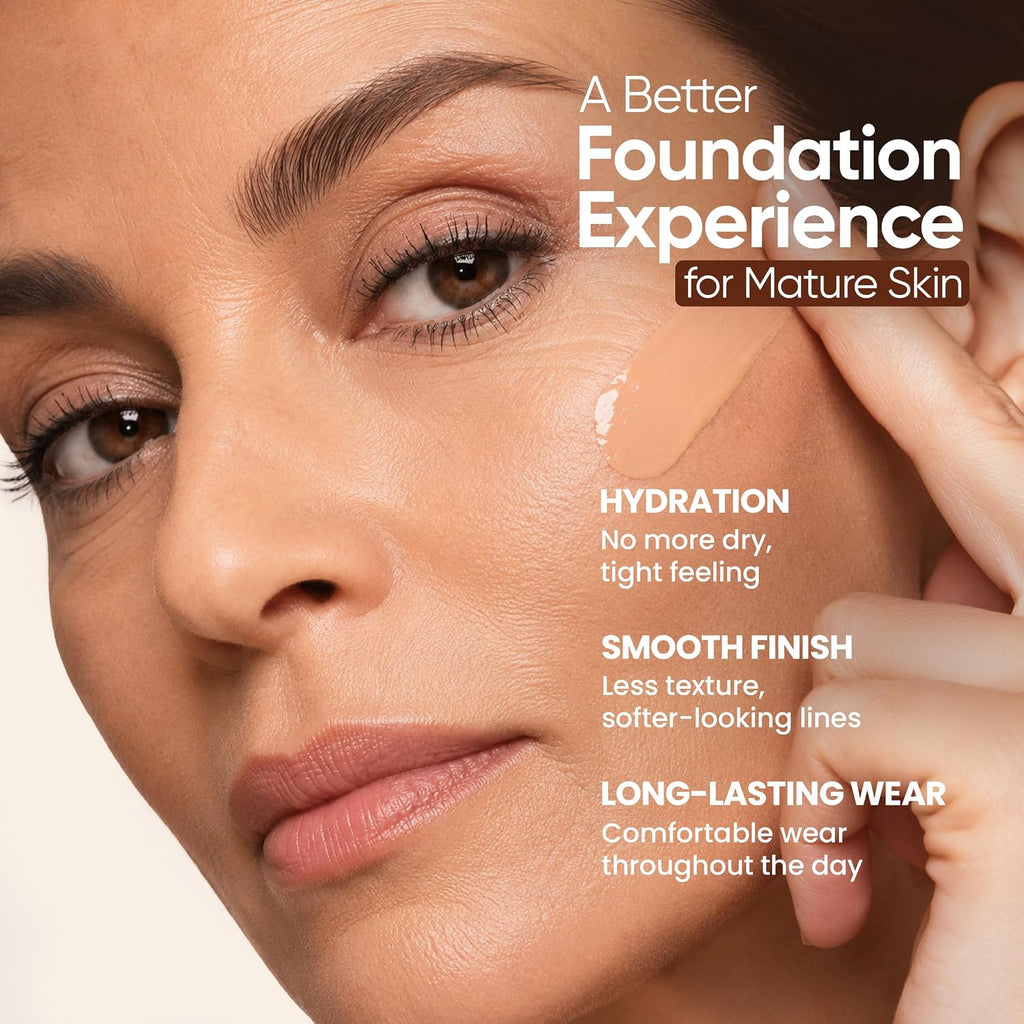 LUVIE Glow Foundation for Mature Skin - Cushion Foundation - Warm