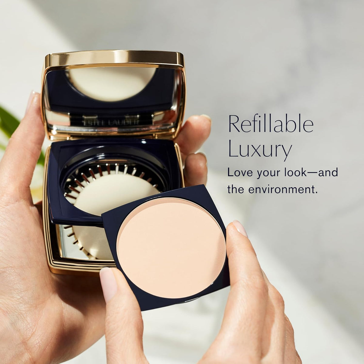 Estée Lauder Double Wear 12-Hour Stay-in-Place Matte Face Powder Foundation | Controls Oil & Shine, 0.39 Ounce