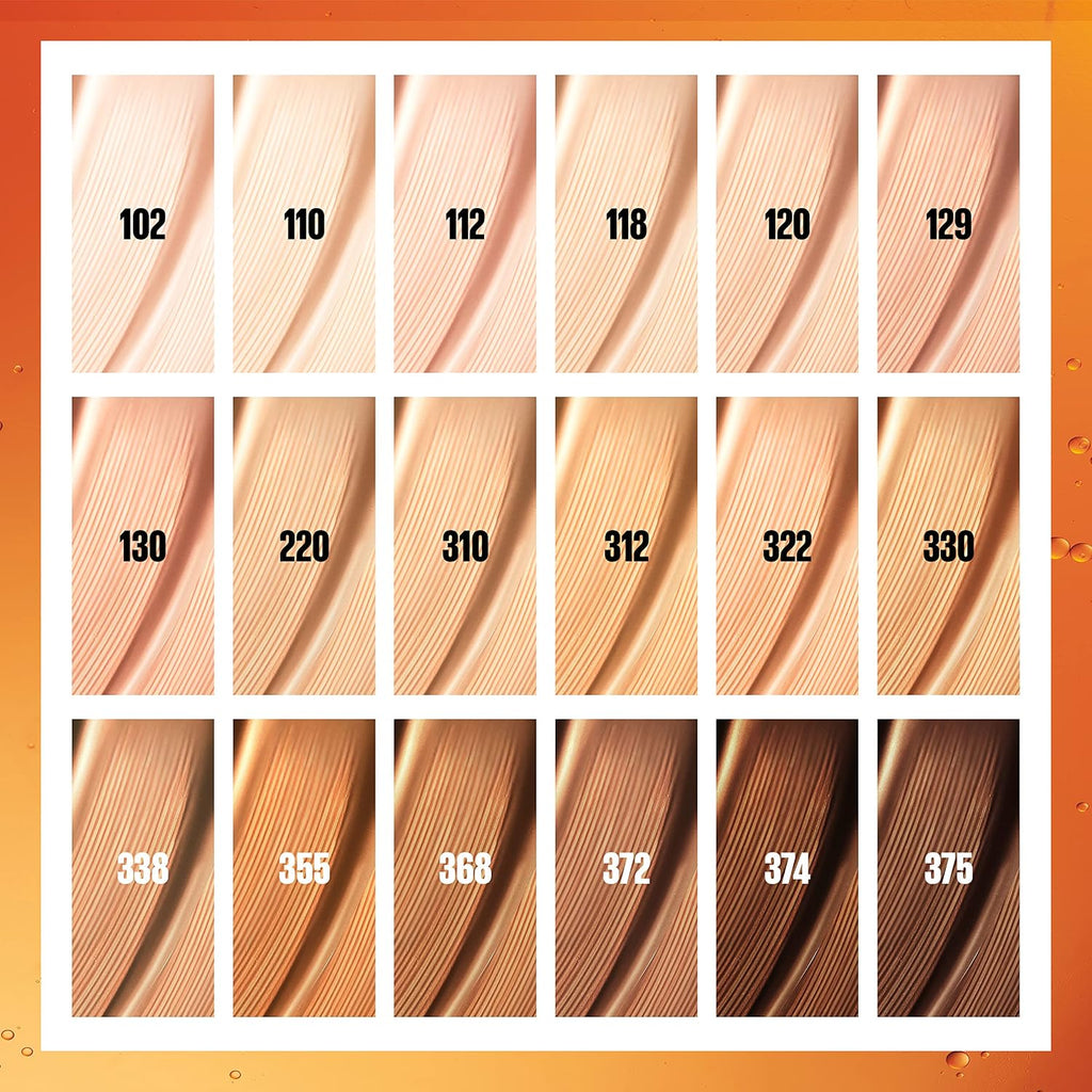 Maybelline Super Stay Up to 24HR Skin Tint, Radiant Light-to-Medium Coverage Foundation, Makeup Infused With Vitamin C, 118, 1 Count