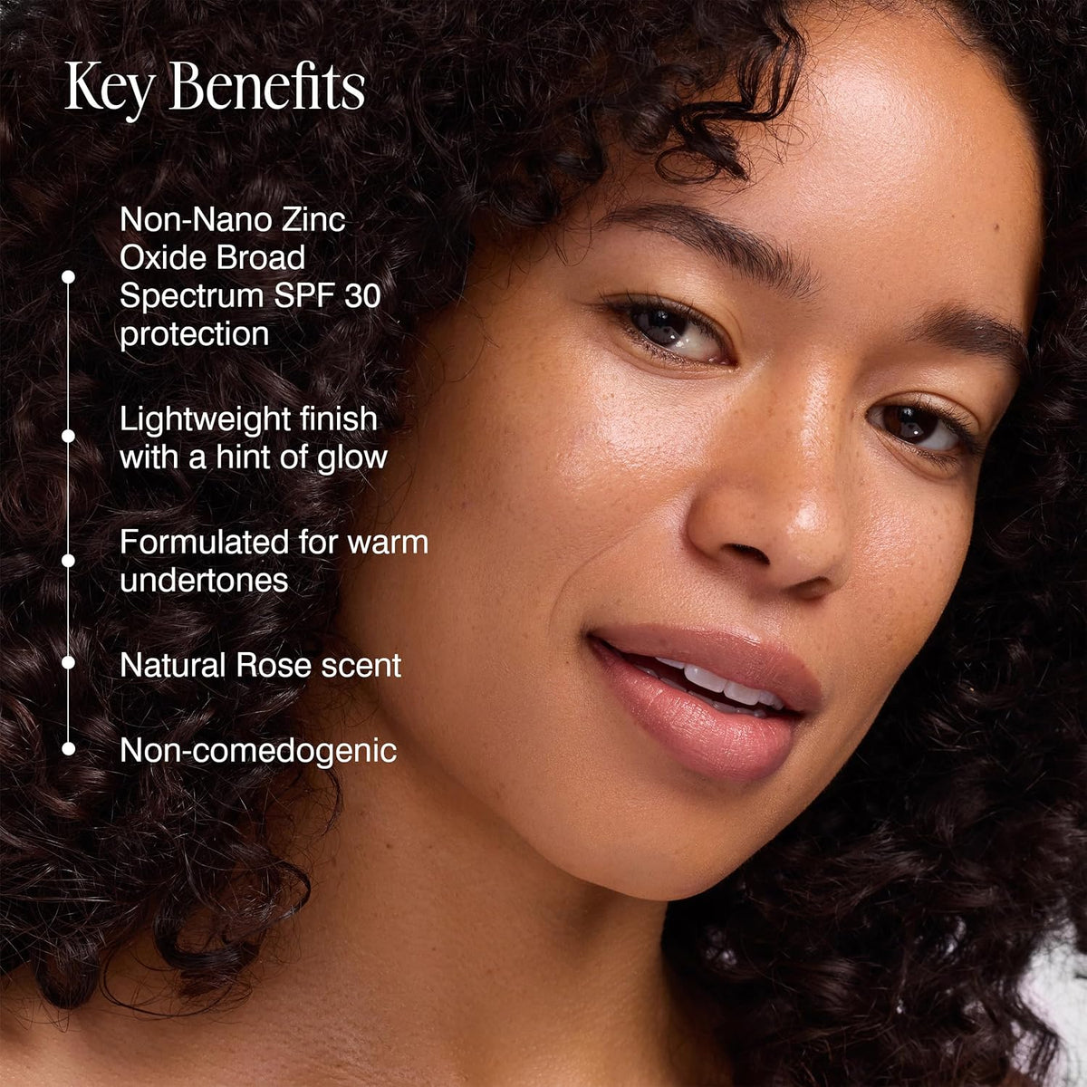 COOLA Organic Rosilliance Tinted Moisturizer with SPF 30, Dermatologist Tested, 1.5 FL Oz