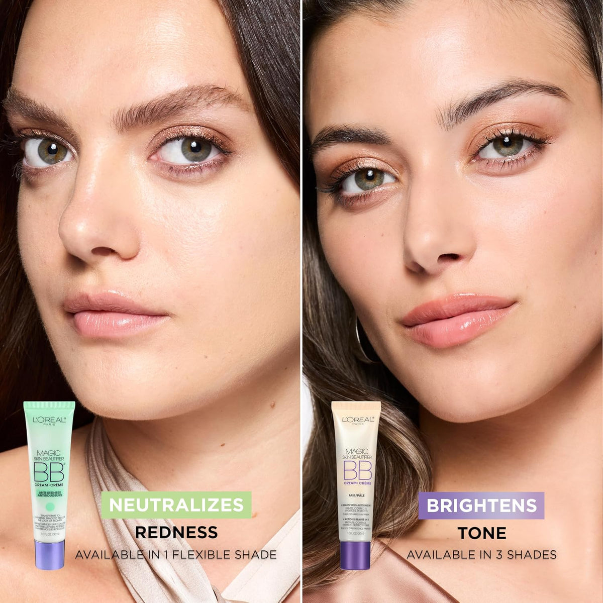 L'Oreal Paris Magic BB Cream, Hydrating Skin Beautifier & Color Changing Foundation, Light Coverage, Medium, 1 fl oz.